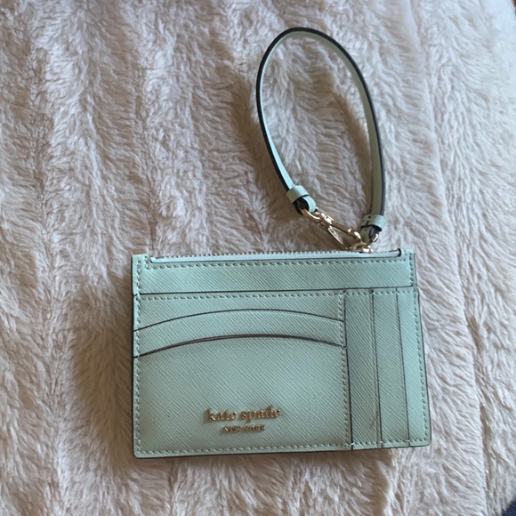 Kate Spade mint green wristlet - Picture 1 of 4